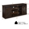 CENGHU TV Stand for Television up to 65" , Modern Mid Century Entertainment Center with Sliding Barn Door, Storage Cabinet Table Living Room, Espresso - 3 of 4