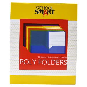 FOLDER SCHOOL SMART TWO-POCKET HEAVYWEIGHT POLY - 1 of 4