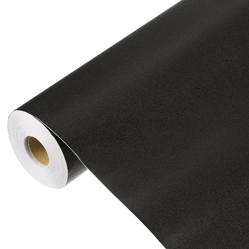 Unique Bargains Wallpaper, Peel and Stick Wallpaper Contact Paper Solid Color Vinyl Self-Adhesive Wall Paper Decorative Black 590" x 23.6" - image 1 of 4