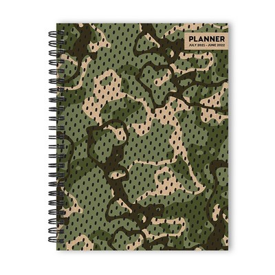 2021-22 Academic Planner 6" x 8" Camo Daily/Weekly/Monthly - The Time Factory