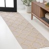 Duwun High-Low Pile Ogee Trellis Tone-on-Tone Indoor/Outdoor Area Rug  - JONATHAN Y - image 3 of 4