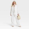 Women's Linen Relaxed Fit Spring Blazer - A New Day - image 3 of 3