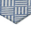 Blue And Ivory Geometric Washable Indoor Outdoor Area Rug - 4 of 4