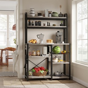 6-Tier Extra Wide Kitchen Bakers Rack with Sliding Drawer & Power Outlet - Industrial Storage Cart - 1 of 4