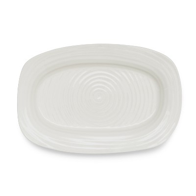 Smarty Had A Party 9 x 13 White Rectangular with Groove Rim Plastic Serving Trays (24 Trays)