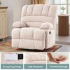 MAYEERTY Beige Oversized Swivel Rocker Recliner Chair For Adults Living Room - 4 of 4
