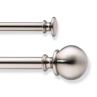 66"-120" Ball Double Curtain Rod Brushed Nickel - Threshold™
