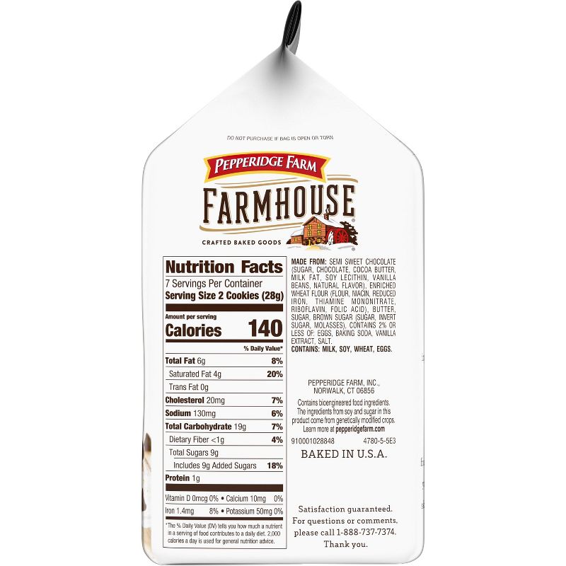 Pepperidge Farm Farmhouse Thin &#38; Crispy Dark Chocolate Chip Cookies - 6.9oz, 5 of 8