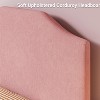 Twin Size Velvet Bed Frame Corduroy Upholstered Platform Bed with Adjustable Headboard, Strong Wooden Slats, Easy Assembly - 3 of 4