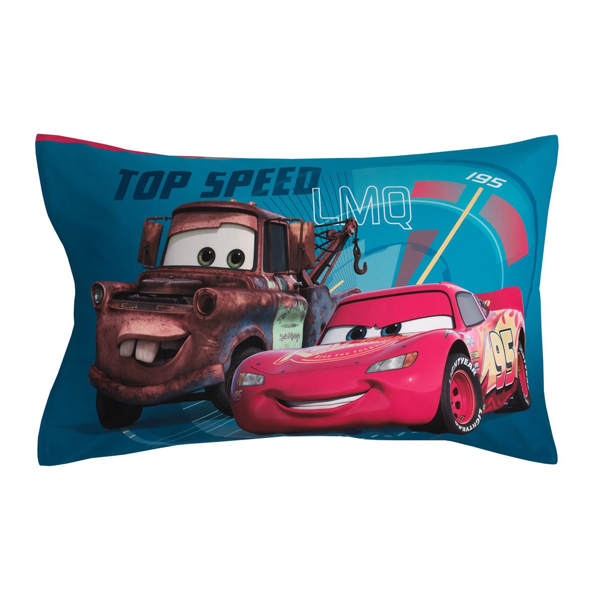 Disney Cars Piston Cup Circuit Blue, Red, and Yellow, Lightning McQueen and Mater 4 Piece Toddler Bed Set - thumbnail 6