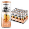 Optimum Nutrition Amino Energy Sparkling Hydration Drink, Peach Bellini - 12 Fl Oz (Pack of 12) - 2 of 4