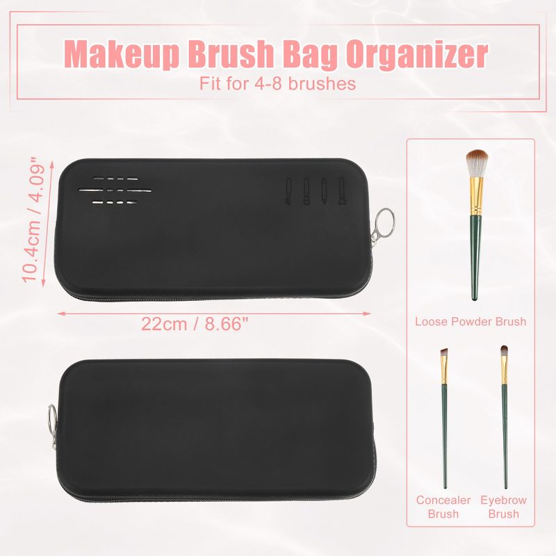 Unique Bargains Travel Silicone Makeup Brush Bag 1 Pc, 5 of 7