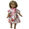 Doll Clothes Superstore Handmade Casual Day Dress with Lots of Pink Flowers for 18-Inch Girl Dolls" - 4 of 4