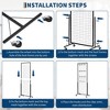 2 Pack Grid Wall Panels 2' x 5.6' Movable Gridwall Display Stand with T ...