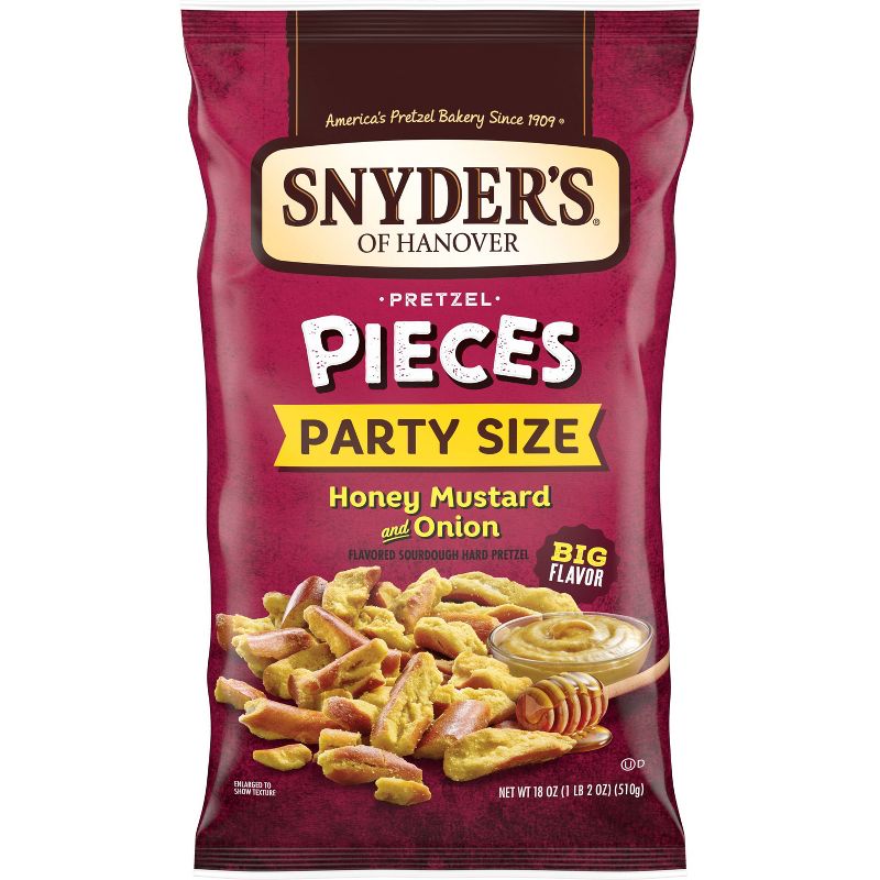 Snyder&#39;s of Hanover Pretzel Pieces Honey Mustard and Onion Party Size - 8oz, 1 of 7