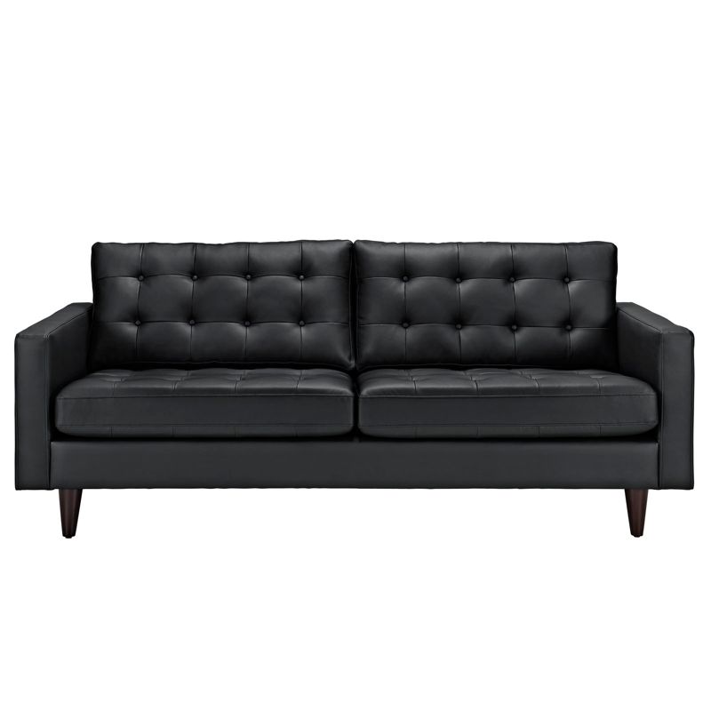 Empress Bonded Leather Sofa Black - Modway, 3 of 6
