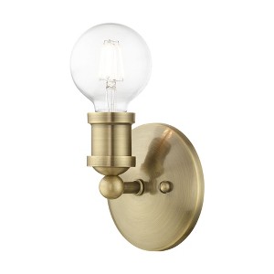 Livex Lighting Lansdale 1 - Light Vanity in  Antique Brass - 1 of 4