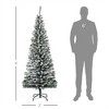NAYSAYE 6FT Unlit Artificial Christmas Tree 492 Branch Tips Pencil Shape Indoor Holiday Tree with Foldable Base Durable PVC and Steel, Green - 3 of 4