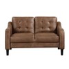 NicBex Modern Faux Leather Button Tufted Loveseat Sofa with Contoured Arms,Casual Couch Sofa for Living Room,Bedroom - 4 of 4