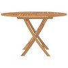 vidaXL Folding Patio Table 47.2 in.x29.5 in. Solid Wood Teak - image 4 of 4