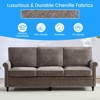 Mjkone Chenille Fabric Modern 3-Seater Sofa Couch/Loveseat Sofa/Single Sofa Armchair  with Rivet Design,Living Room Sofa - 4 of 4