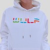 Women’s Hoodie White with Color-Blocked Logo - 2 of 3