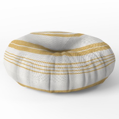 Heather Dutton Pathway Goldenrod Round Floor Pillow - Deny Desings