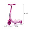 INFURNIC Kick Scooters 2in1 Kids Ride On Scooter with Three Wheels Wider Pedal and Colorful Lights, Pink, 24.8"*12.2"*27.2" - 3 of 4