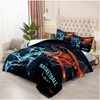 Boersma Sports Quilt Set - Basketball Quilt Set Blue and Black Bedding, All Season Bedroom Quilt - 1 Quilt with 2 Pillowcases - 2 of 4