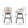 Ridstar Set of 2 360-Degree Swivel Bar Stool with Exquisite Nailhead Trim for Bars & Dining Rooms-Beige - 4 of 4