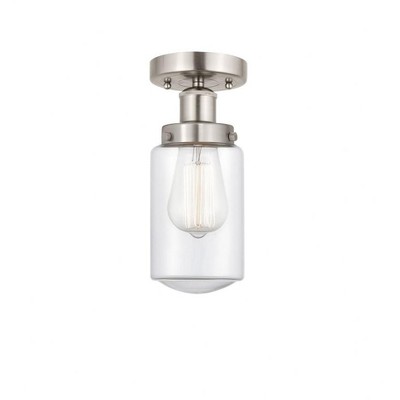 Dover - 1 Light Semi-Flush Mount In Industrial Style-8.25 Inches Tall and 6.5 Inches Wide