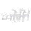 vidaXL Reindeers & Sleigh Christmas Decoration 110.2"x11"x21.7" Acrylic - 3 of 4