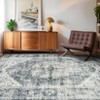 Boho Printed Area Rug with Rubber Backing Washable Rug Low Pile Rugs Vintage Medallion Foldable Indoor Carpet for Living Room Bedroom Office - 3 of 4