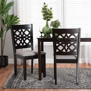 Baxton Studio Abigail Modern Fabric Wood Dining Chair Set