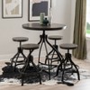Powell 5pc Tormo Adjustable Round Counter Height Barstool Dining Set Gray - 2 of 4
