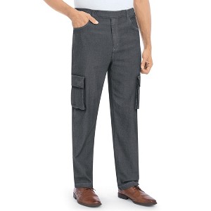 Collections Etc Mens Double Cargo Pocket Pull-on Jeans - 1 of 4
