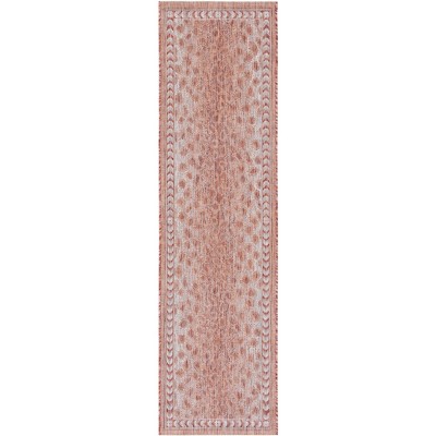 Courtyard Cy8100 Power Loomed Indoor/outdoor Runner Rug - Rust/beige ...