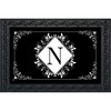 Briarwood Lane Everyday Doormat 30x18 Indoor Outdoor Black and White Monogram N Doormat - 2 of 4