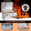 Tangkula Portable Gas Grill 20,000 BTU 2-Burner Stainless Steel Propane Grill w/ Lid & Handle Top Thermometer & Extra Flame Rod - 4 of 4