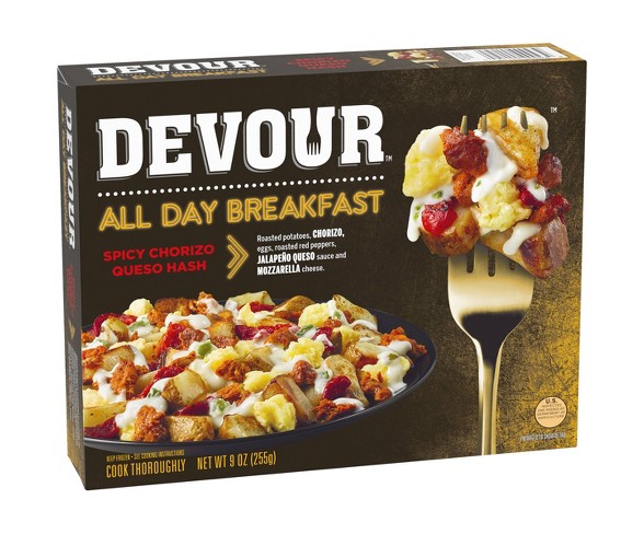 Devour All Day Breakfast Frozen Spicy Chorizo Queso Hash - 9oz