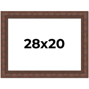 PosterPalooza | 28x20 Wide Bamboo Picture Frame, UV Acrylic, 4 Finishes - Brown, Black, Silver, and Natural - 1 of 4