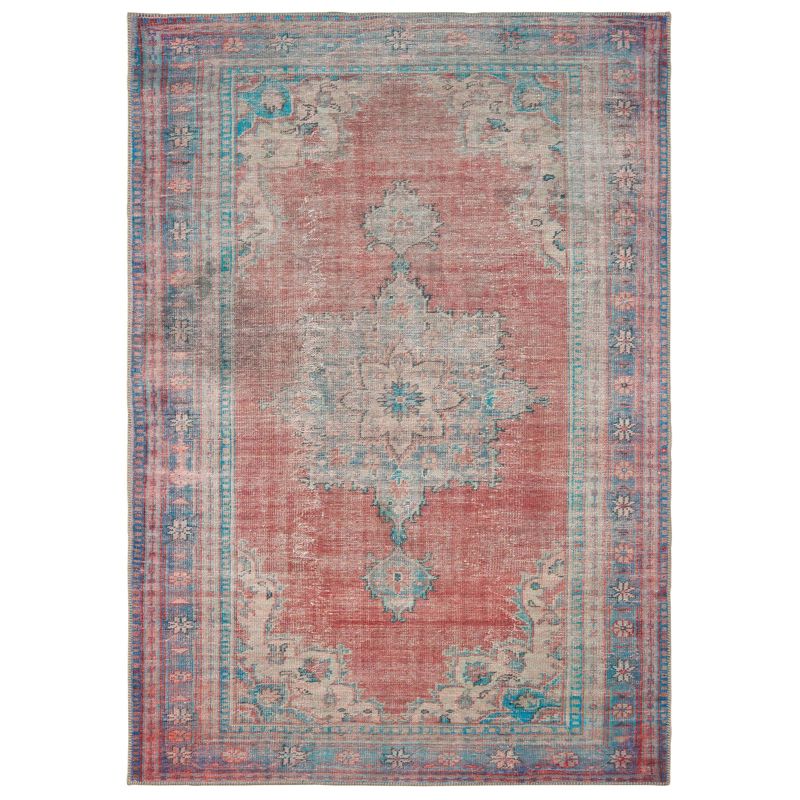 7&#39;6&#39;&#39;x9&#39;11&#39;&#39; Selena Faded Traditional Rug Red/Blue, 1 of 6