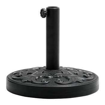 28.83lbs Patio Market Umbrella Circular Base Holder Filled with Concrete/Cement - Crestlive Products
