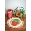 Earth Rugs Eco Chic Cactus Decor – Round Jute Trivet for Rustic or Boho Homes - 2 of 3