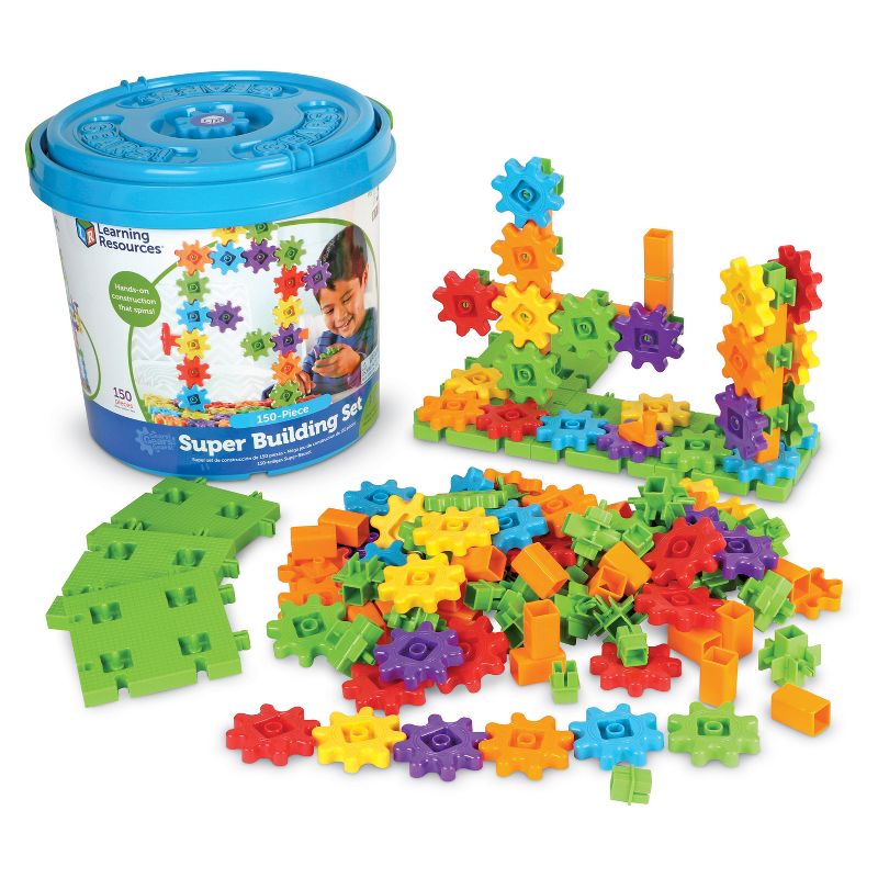 Learning Resources Gears! Gears! Gears! Super Building Toy Set, 150 Pieces, Ages 3+, 1 of 7