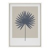 Kate and Laurel Sylvie Muted Tan and Blue Colorblock Botanical Palm Framed Canvas by The Creative Bunch Studio, 18x24, White - 2 of 4