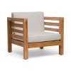 CAVINAS Outdoor Acacia Wood Patio Club Chairs with Thick Foam Cushion,Wooden Patio Furniture for Garden,Backyard,Balcony,Beige - 4 of 4