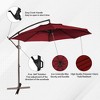 CLIHOME 11 ft. Outdoor Cantilever Umbrella 360-degree Rotation Patio Offset Umbrella with Cross Base - 4 of 4