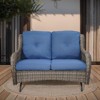 POCASSY 52" Wide Outdoor Loveseat, Rocking Glider All Weather Wicker Patio Gliding Loveseat with Deep Seat for Porch Balcony and Backyard - 2 of 4