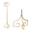 61.5" Metal Floor Lamp (Includes LED Light Bulb) Gold - Jonathan Y: Modern Standing Illumination, UL Listed, Linen Shade - 3 of 4